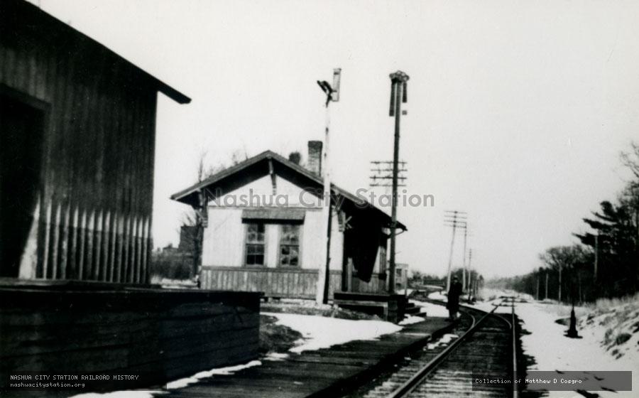 Postcard: Boston & Maine Railroad station, Wheelwright, Massachusetts